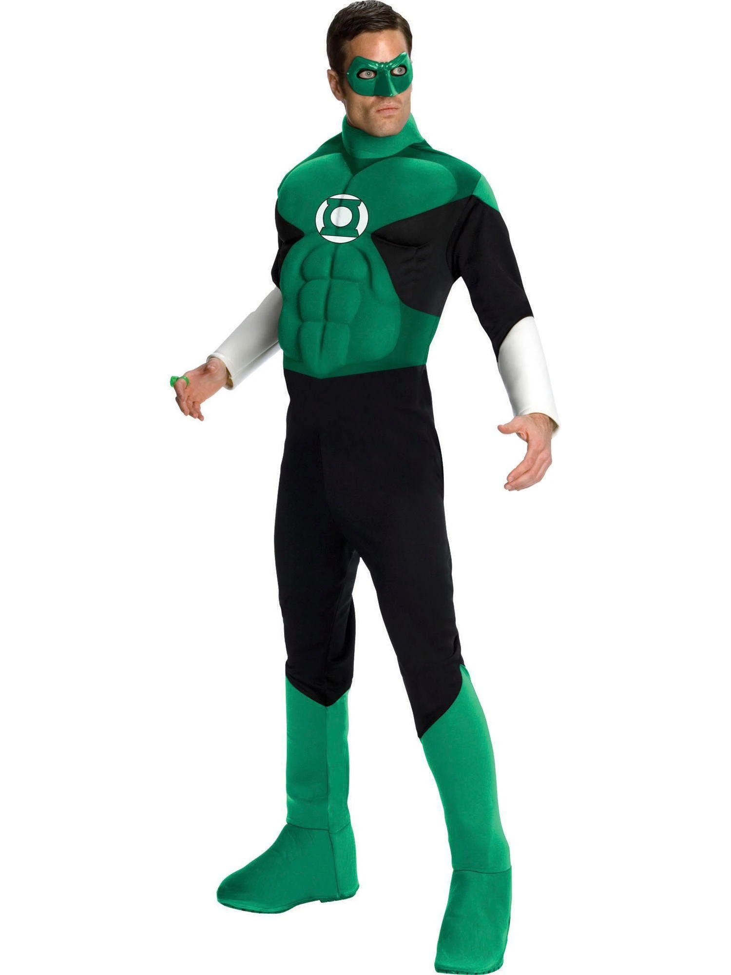 Mens Deluxe Muscle Chest Green Lantern Costume 1 Mens Deluxe Muscle Chest Green Lantern Costume