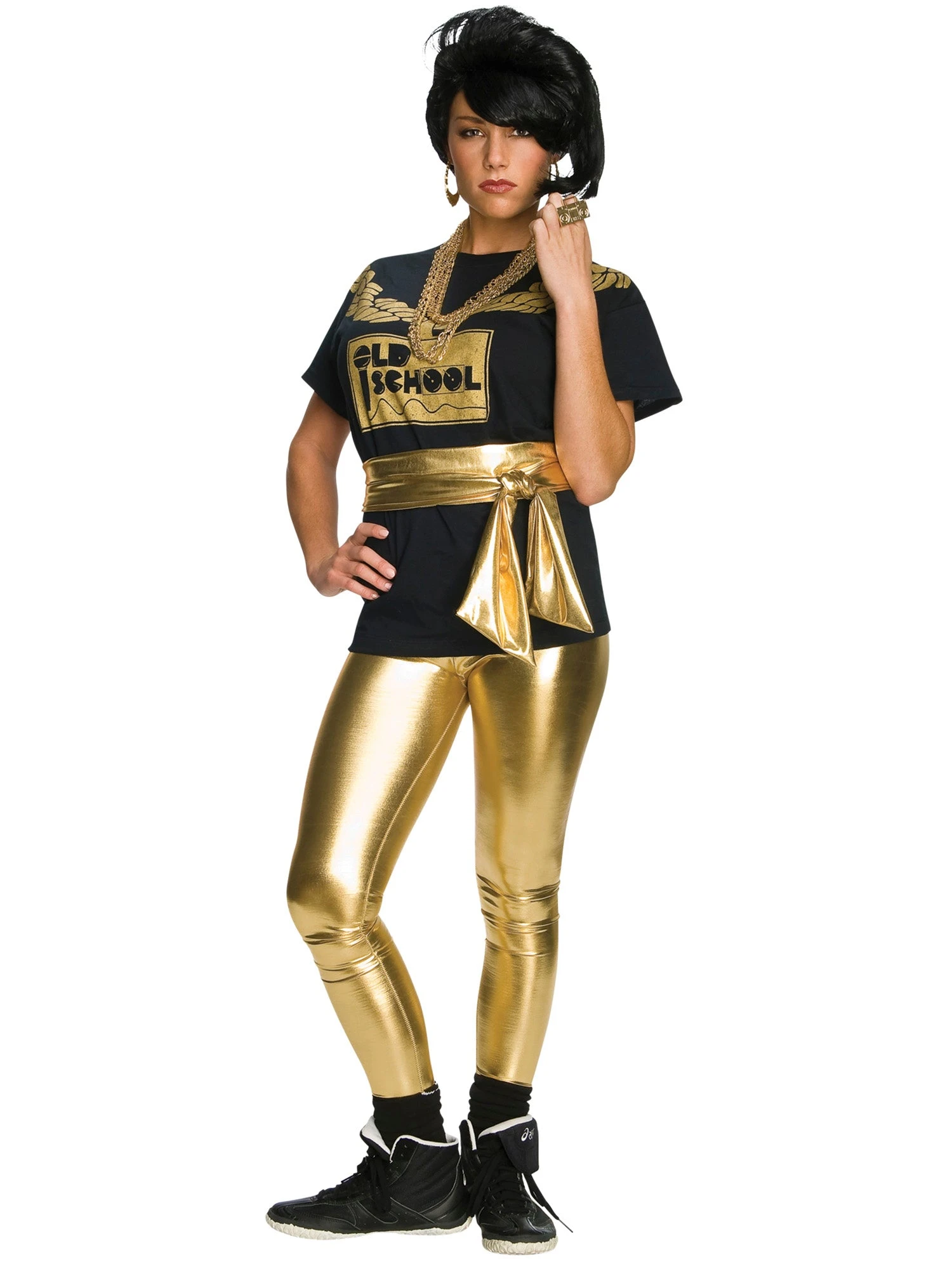 Adult Gold Lame Leggings 3 Adult Gold Lame Leggings - Image 3
