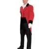 Mens Regency Double-breasted Red Tailsuit Costume