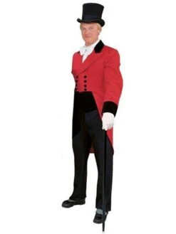 Mens Regency Double-breasted Red Tailsuit Costume