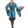 Womens Gorgeous Geisha Teal Costume