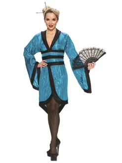 Womens Gorgeous Geisha Teal Costume
