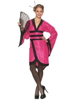 Womens Gorgeous Geisha Fuschia Costume