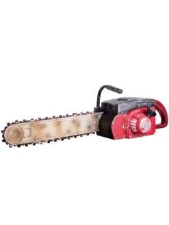 22-inch Rusted Red Animated Chainsaw Prop